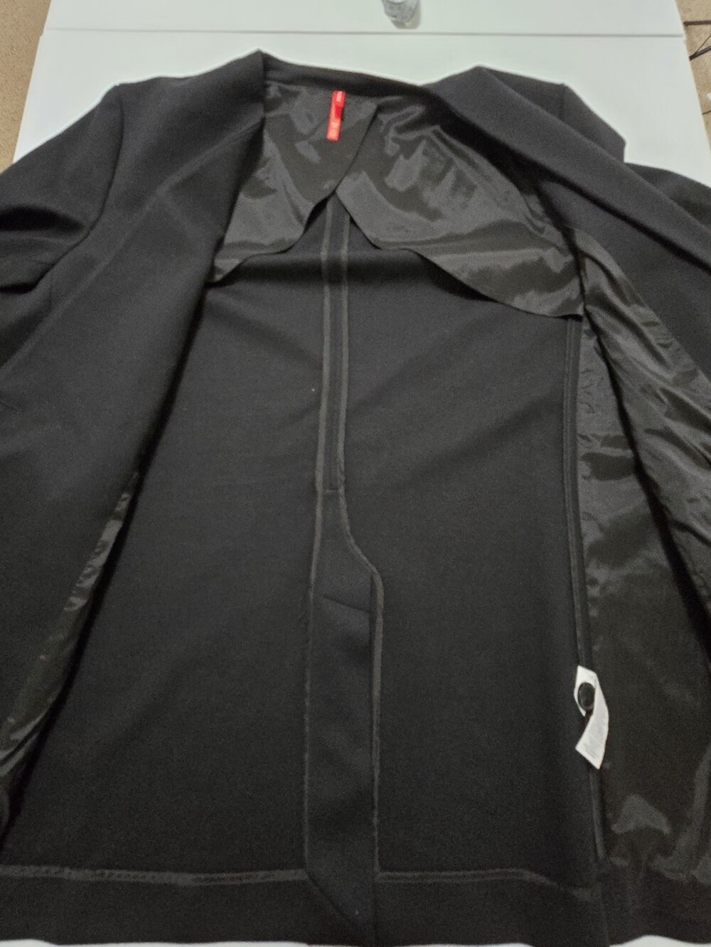 Spanx Perfect Collarless Blazer Black Ponte Knit Women's 1X Career Office Jacket - Picture 11 of 12